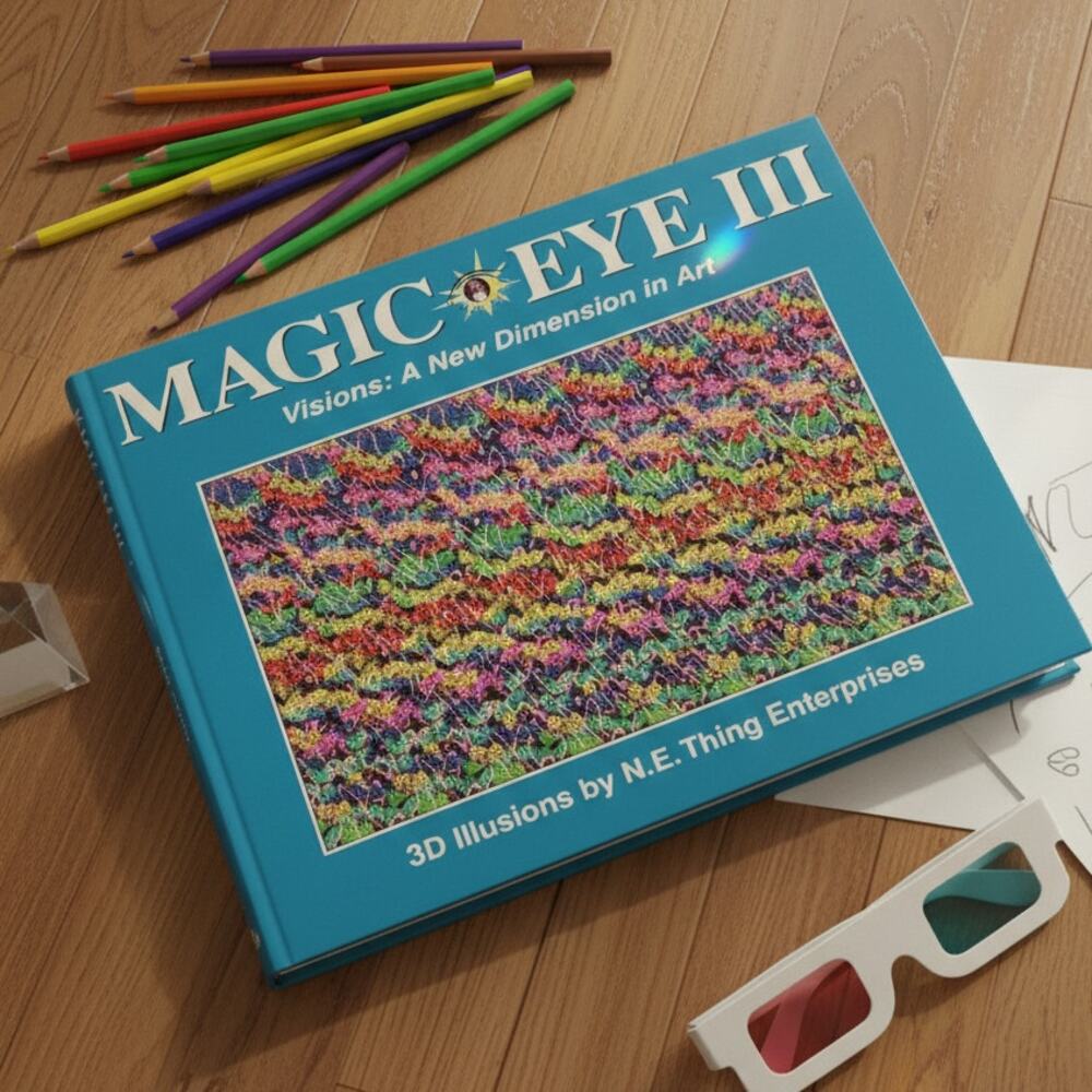 Magic Eye III: Visions – A New Dimension in Art | Vintage 1994 3D Illusions Book